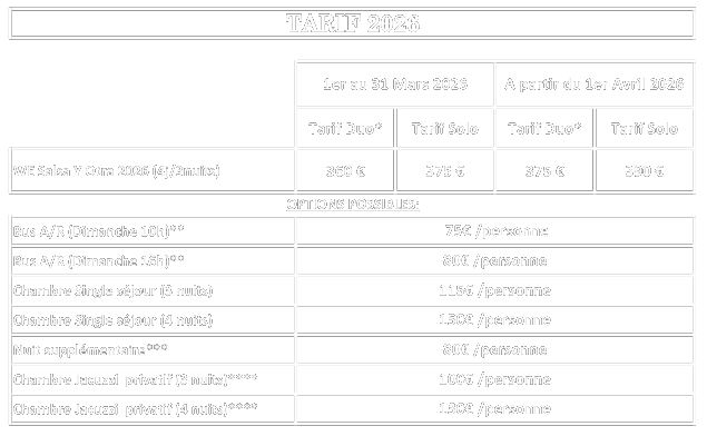 tarifs